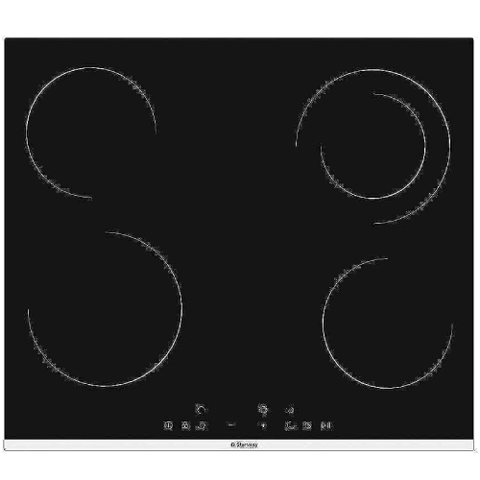 سطح ستار واي كهربائي فيترو سيراميك - 4 شعلات - أسود - SW4VC