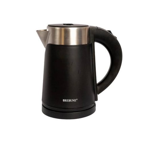 ريبون غلاية ماء كهربائية 800 مل -  1000 واط - ستانلس ستيل - ابيض - RE-1-138BLACK