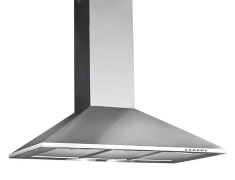   شفاط البا ايطالي جداري هرمي 90 سم - قوة 1250 م - لون استيل - موديل AS PLATINUM 90-1250