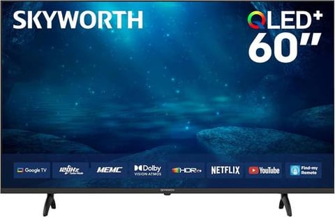 شاشة سكاي ورث 60 بوصة - كيو لد QLED - معدل التحديث 120 هرتز - رسيفر داخلي - نظام الصوت دولبي - نظام التشغيل GOOGLE TV - ريموت تحكم صوتي - موديل 60Q6800H