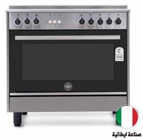 لاجرمانيا فرن غاز 60x90 سم - شبك ثقيل - ايطالي - فضي - RIS95C81CX 