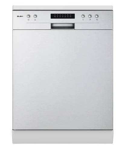 البا غسالة صحون 6 برامج – 12 مكان – فضي – موديل ELBA 9444 STEEL-1