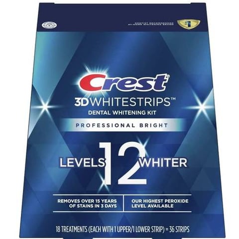 كريست شرائح تبييض الأسنان ١٢ درجة Crest 3D White Whitestrips