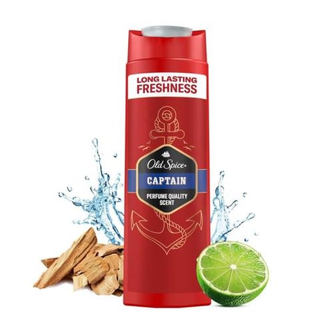 شامبو شعر وغسول جسم ووجه للرجال ٣ في ١ برائحة Captain من Old Spice