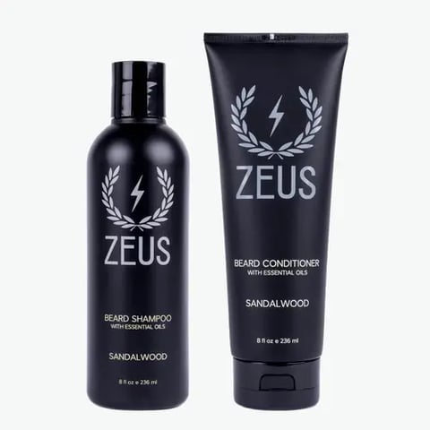 شامبو وبلسم للحية برائحة خشب الصندل زيوس Zeus