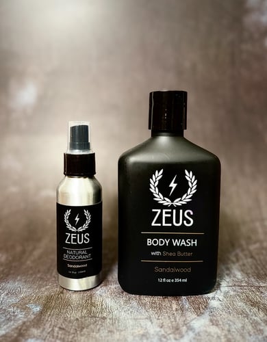 ست شاور خشب الصندل غسول وديودرنت سبراي Zeus