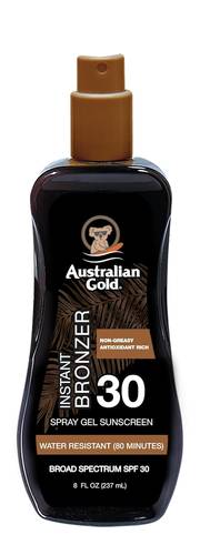 جل واقي شمس بخاخ مع برونزر فوري مع حماية من الشمس SPF30 من &nbsp;Australian Gold