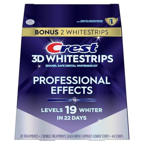 شرائح تبييض الأسنان ١٩ درجة Crest 3D White Whitestrips