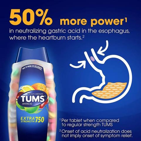 حبوب المضغ للحموضة وحرقة المعدة TUMS