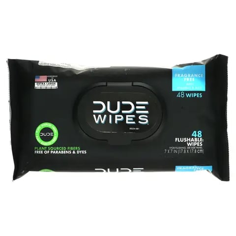 وايبس للرجال للوجه، اليدين وكامل الجسم غير معطرة DUDE Products