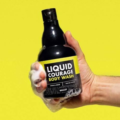 غسول الجسم المرطب والمعطر Ballsy Liquid Courage-CITRUS & CEDAR