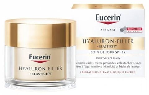 كريم هيالورونيك فيلر لتعبئة البشرة ومضاد التجاعيد وواقي شمس Eucerin Hyaluron-Filler