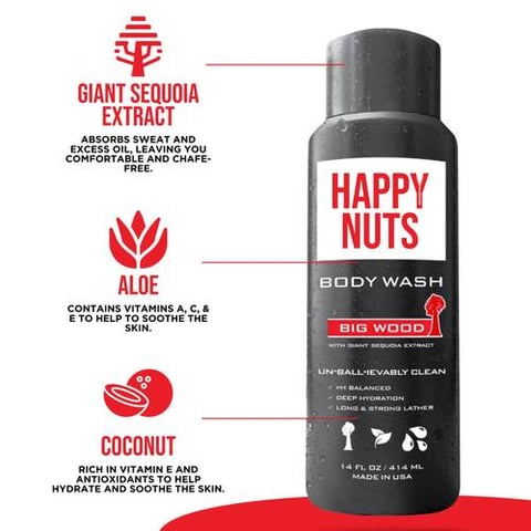 غسول بيق وود الرجالي للجسم والمناطق الحساسة Happy Nuts