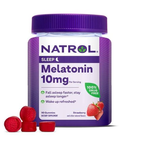 حلوى ميلاتونين للمساعدة على النوم بنكهة الفراولة Natrol 10mg