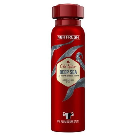 ديودرنت سبراي ديب سي خال من الألمنيوم حماية ٢٤ ساعة Old Spice Deep Sea