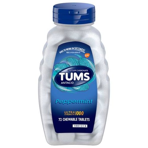 حبوب المضغ للحموضة وحرقة المعدة بنكهة النعناع قوة 1000 TUMS