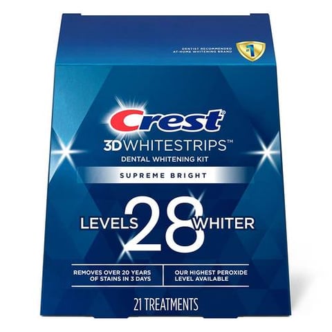 كريست شرائح تبييض الأسنان ٢٨ درجة ٤٢ شريحة Crest 3D White Whitestrips