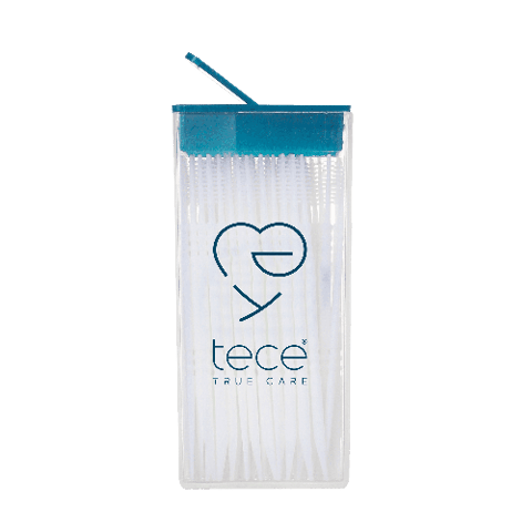 نكّاشة أسنان مع فرشة ما بين الأسنان 100 حبة بعبوة قابلة للفتح والاغلاق TeCe®