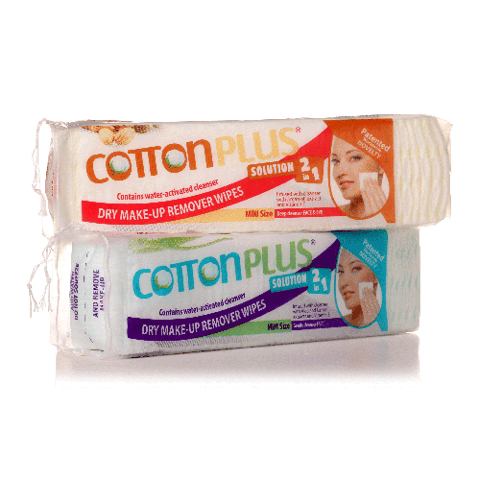 80 شريحة قطن لإزالة المكياج باستخدام الماء فقط Cotton Plus