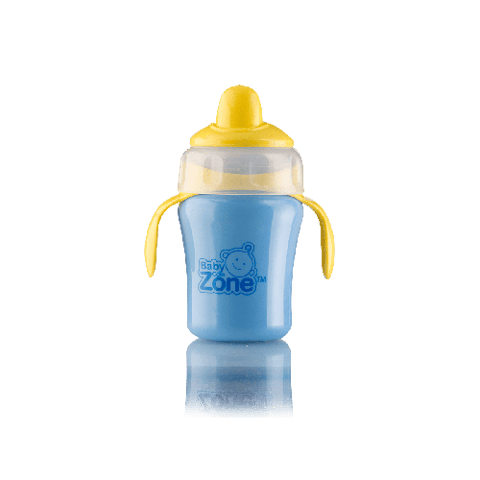 كاسة Baby Zone عصير بيدين بمصاصة سيليكونية وغطاء