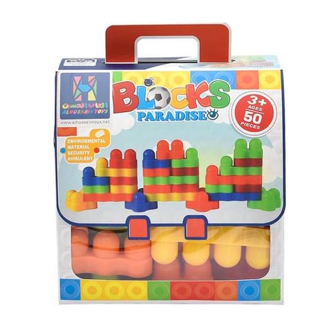 Colorful Building Block Set - 50 Pieces - Construction And Building Toys