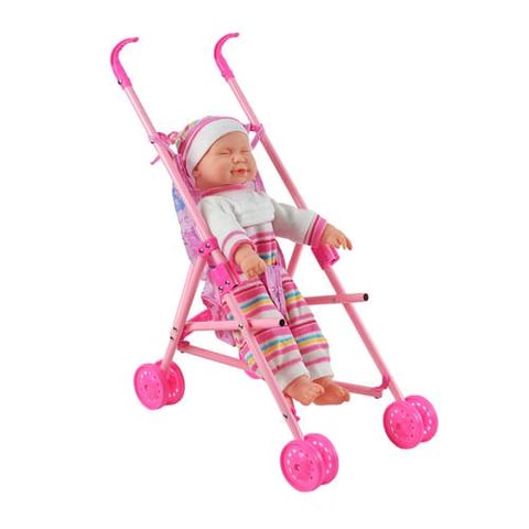 Baby Doll With Pink Stroller - Girls' Games