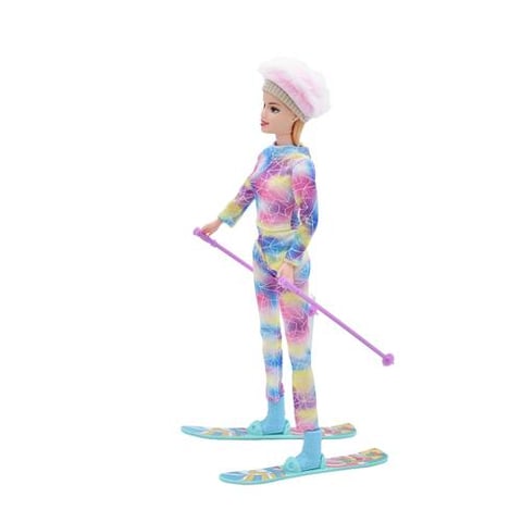 Sports Figure Skating Doll With Winter Accessories - Dolls & Accessories