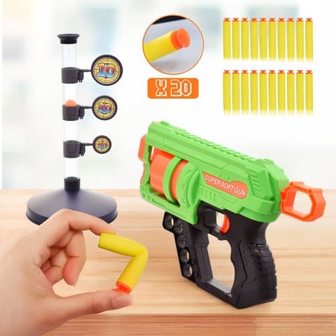 A Shooting Pistol With Target Bank - 20 Shots - Fighting Games