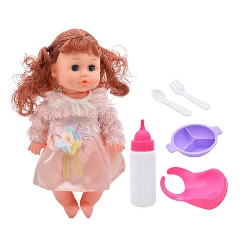 Baby Doll With Feeding Supplies - Dolls And Puppets
