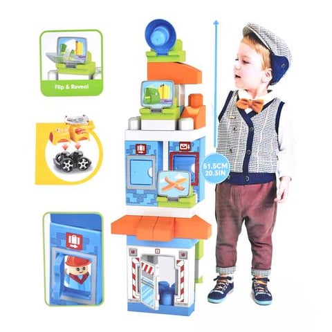 42-Piece Aviation Airport Building Blocks Set - Assembly Pieces