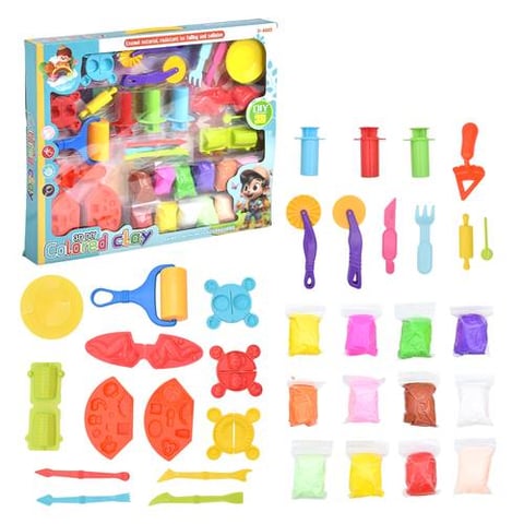 Colored Play-Doh Set With Molds And Shaping Tools - 34 Pieces - Play-Doh Toys