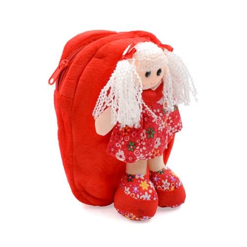 Stuffed doll with bag