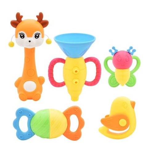 Colorful Baby Rattle Set - 5 Pieces - Baby Toys