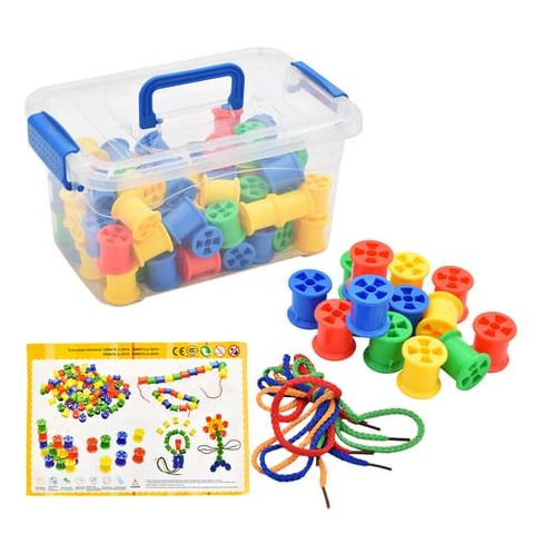 Colorful Threading Reels With Yarn - Educational Games