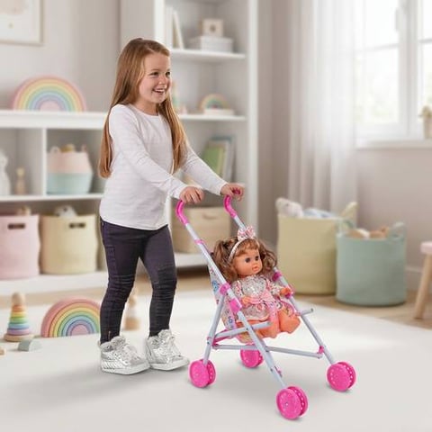 Baby doll set with stroller and accessories - Dolls and Dolls