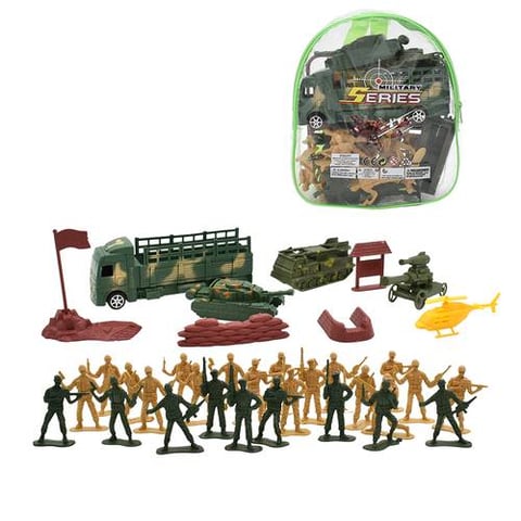 Military Vehicles & Parts Set - With Bag