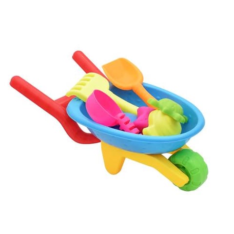 Beach And Sand Play Set With Wheelbarrow And Molds - Outdoor Toys