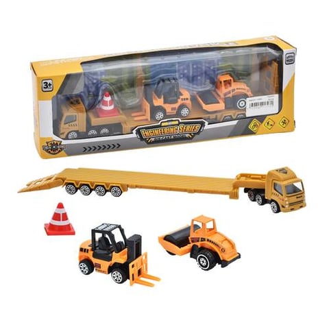 Engineering Transport Truck Kit With Construction Equipment - Vehicles