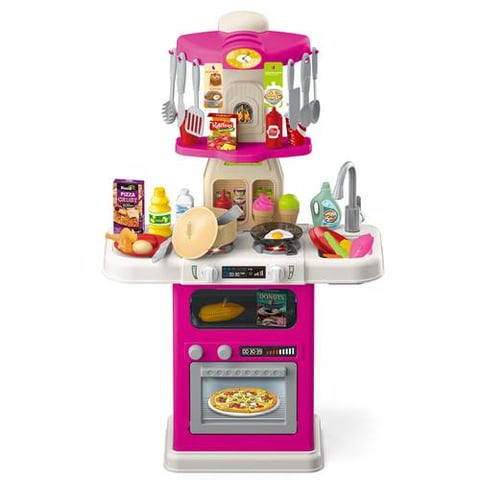 Large Interactive Children'S Kitchen Set With 64 Pieces