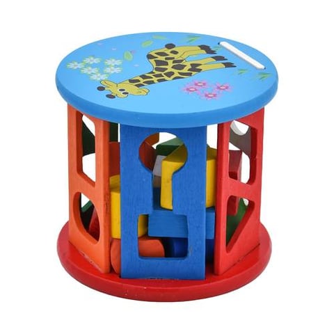 Colorful Wooden Shape Sorting Cylinder - Educational Toys
