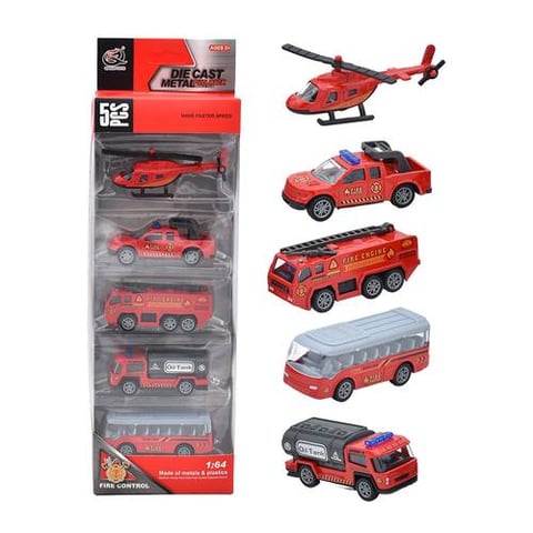 Miniature Emergency Vehicle Set - Diecast - 5 Pieces - Toy Cars