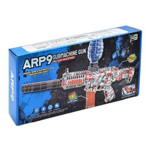 مسدس رشاش مائي ARP9 بتصميم جرافيتي ملون مع خرزات مائية - مسدسات