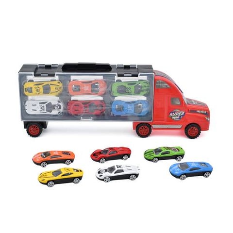 Racing Car Transporter Truck With A Collection Of Miniature Cars - Cars