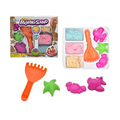 Clay and slime toys - magic sand and modeling molds set - 450 grams
