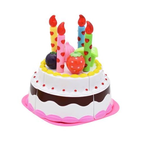 Birthday Cake And Pretend Food Set - 10 Pieces