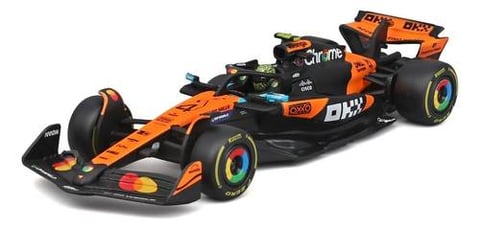 سيارة ماكلارين MCL39 نوريس 2025 مصغرة من فئة الفورمولا 1 بمقياس 1:43 من إنتاج شركة بوراجو للسباقات