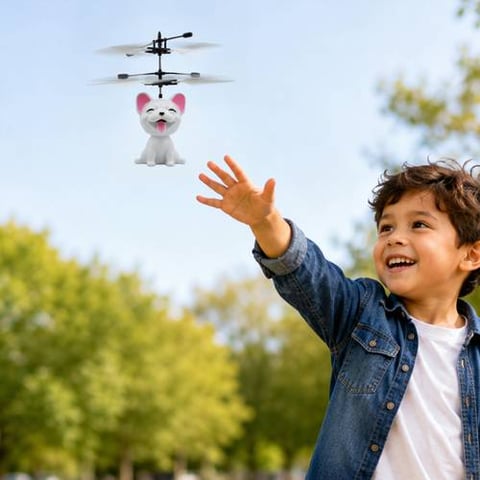 Flying puppy toy with hand induction sensor - Airplane toys