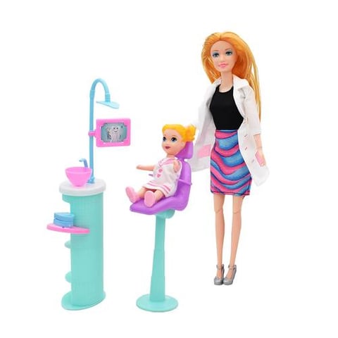 Puppet games - dentist girl doll - 10 accessories