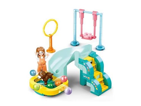 Sluban Girl's Dream Series - Dogs Playground Building Set 90 Pcs - Multicolored