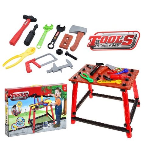 Children'S Maintenance And Crafts Tool Set With Work Table - Imaginative Play